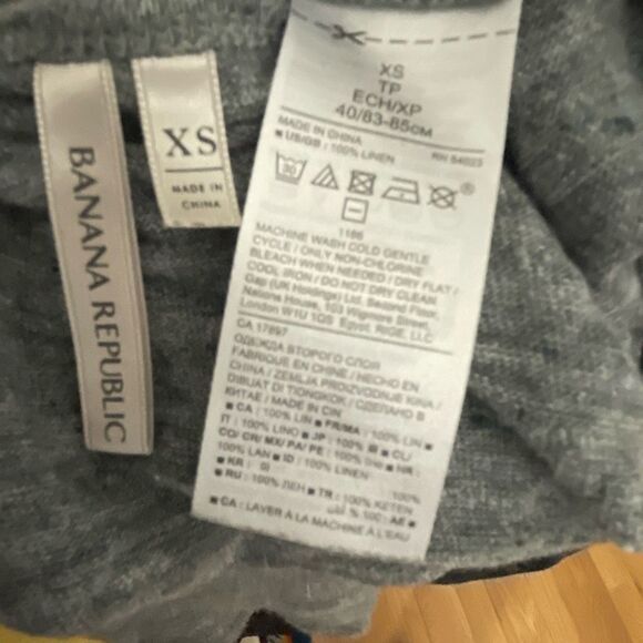 Banana Republic Linen Long Sleeve Boat Neck Top XS - Picture 6 of 7